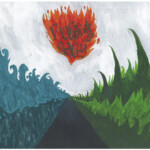 Hugo (Year 10) acrylic on canvas paper