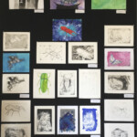 Year 10 work etching display